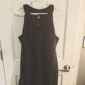 Lacey navy blue sleeveless dress